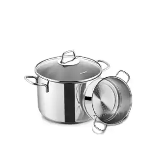 Netto Marken-Discount Korkmaz Perla Spaghetti-Topfset 20 x 18 cm - 18/10-Edelstahl Angebot
