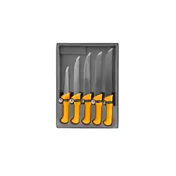 Netto Marken-Discount 5-teiliges Messer-Set in Orange ideal zum Schneiden, Stechen Angebot