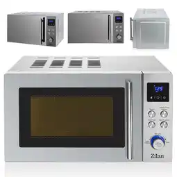 Netto Marken-Discount Zilan Mikrowelle 20 Liter mit 8 Automatikprogrammen 6 Leistungsstufen LED Display Auftaufunktion Angebot