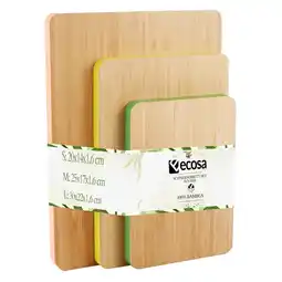 Netto Marken-Discount Ecosa Schneidebrett 3er Set aus nachhaltigem Bambus Farblich gekennzeichnet Angebot