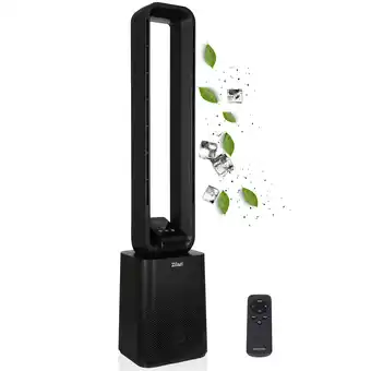 Netto Marken-Discount Zilan Turmventilator m. Fernbedienung 12 Stufen Timer LED-Display schwarz Angebot