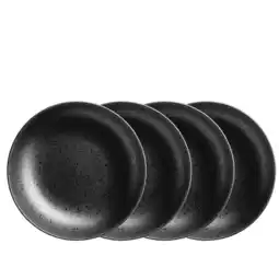 Netto Marken-Discount Mäser Suppenteller-Set, Steinzeug Essential Schwarz Angebot
