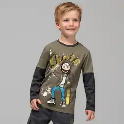 NKD Kinder-Jungen-Langarmshirt mit Frontaufdruck und Applikationen Angebot