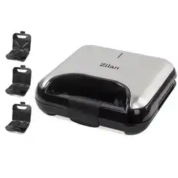 Netto Marken-Discount Zilan 3in1 Sandwichmaker Kontaktgrill Waffeleisen Antihaftbeschichtung 800W Angebot