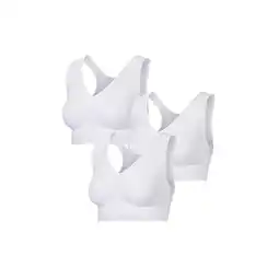 Netto Marken-Discount Patsy & Lou 3er Pack Sport-BHs / weiß / Größe L Angebot