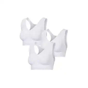 Netto Marken-Discount Patsy & Lou 3er Pack Sport-BHs / weiß / Größe L Angebot