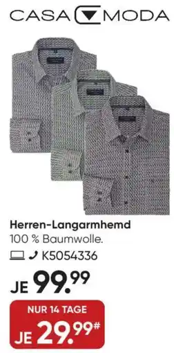 Galeria CASA MODA Herren-Langarmhemd Angebot