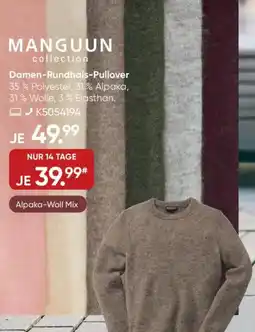 Galeria MANGUUN Damen Rundhals Pullover Angebot