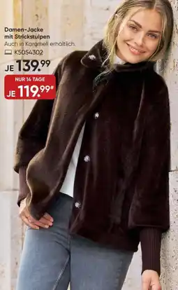 Galeria Damen-Jacke mit Strickstulpen Angebot