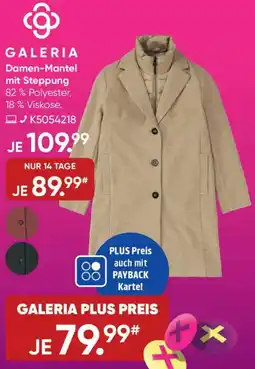 Galeria GALERIA Damen-Mantel mit Steppung Angebot