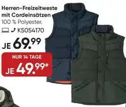 Galeria GLOBE TROTTER Herren-Freizeitweste mit Cordeinsätzen Angebot
