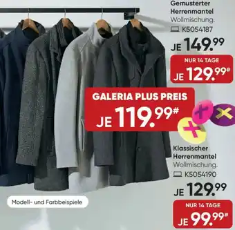 Galeria Gemusterter Herrenmantel Angebot