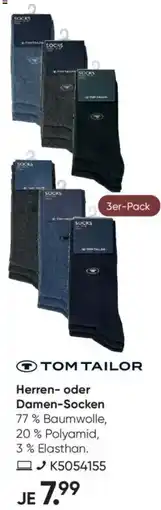 Galeria TOM TAILOR Herren oder Damen-Socken Angebot
