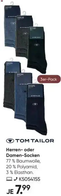 Galeria TOM TAILOR Herren oder Damen-Socken Angebot