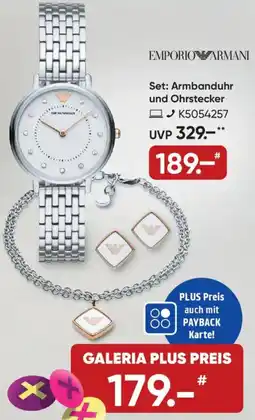Galeria EMPORIO ARMANI Set: Armbanduhr und Ohrstecker Angebot