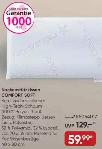 Galeria Centa-Star Nackenstützkissen COMFORT SOFT Angebot