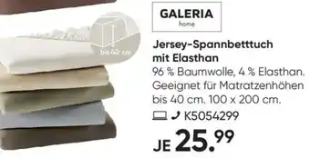Galeria GALERIA home Jersey-Spannbetttuch mit Elasthan Angebot