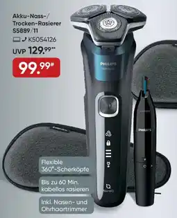 Galeria PHILIPS Akku-Nass-/ Trocken-Rasierer S5889/11 Angebot