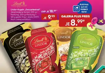 Galeria Lindt Lindor-Kugeln „Genussfestival" Angebot