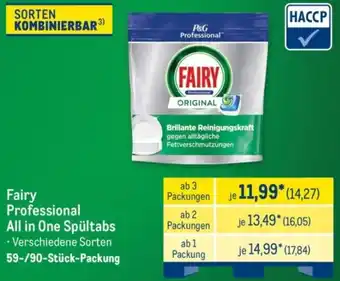 METRO Fairy Professional All in One Spültabs Angebot