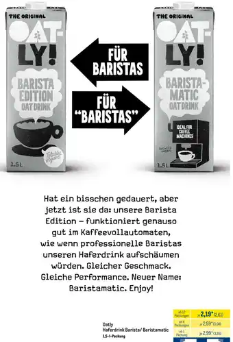 METRO Oatly Haferdrink Barista/ Baristamatic Angebot