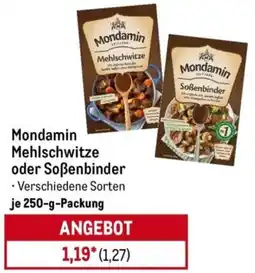 METRO Mondamin Mehlschwitze oder Soẞenbinder Angebot