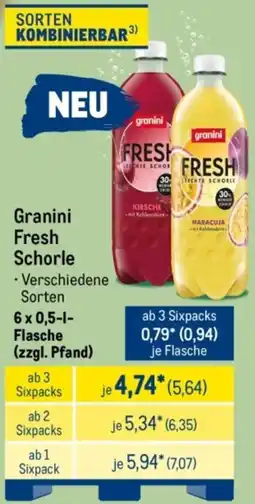 METRO Granini Fresh Schorle Angebot