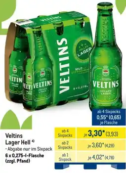 METRO Veltins Lager Hell Angebot