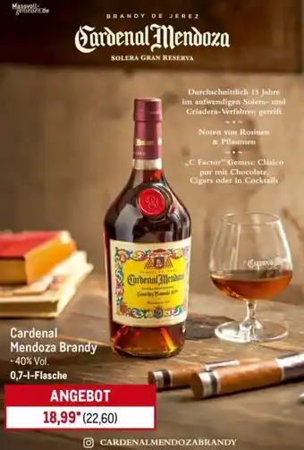 METRO Cardenal Mendoza Brandy Angebot