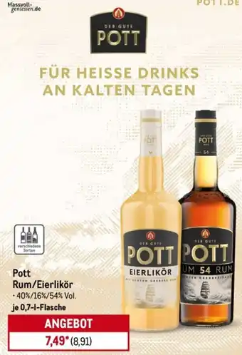 METRO Pott Rum/Eierlikör Angebot