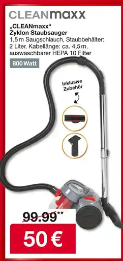 Woolworth Cleanmaxx cleanmaxx zyklon staubsauger Angebot