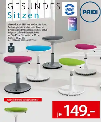 Zurbrüggen Paidi sitzhocker speedy Angebot