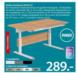 Zurbrüggen Paidi kinderschreibtisch diego gt Angebot