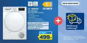 Euronics Bosch wth83004 wärmepumpen-trockner Angebot