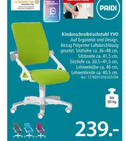 Zurbrüggen Paidi kinderschreibtischstuhl yvo Angebot