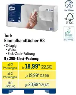 METRO Tork Einmalhandtücher H3 Angebot