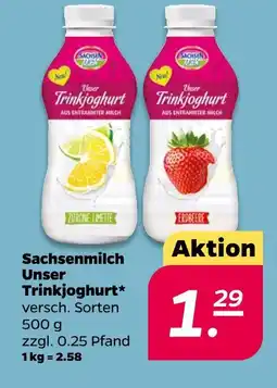 NETTO Sachsenmilch unser trinkjoghurt Angebot