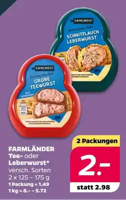 NETTO Farmländer teewurst Angebot