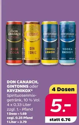 NETTO Don canarch, gintonns oder kryznikox Angebot