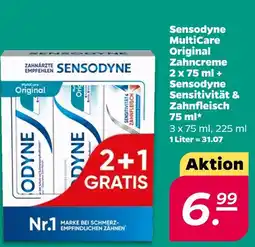 NETTO Sensodyne multicare original zahncreme 2 x 75 ml + sensodyne sensitivität & zahnfleisch 75 ml Angebot
