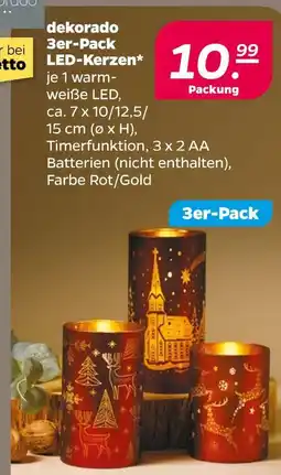 NETTO Dekorado 3er-pack led-kerzen Angebot