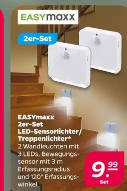 NETTO Easymaxx 2er-set led-sensorlichter/treppenlichter Angebot