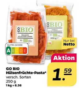 NETTO Go bio hülsenfrüchte-pasta Angebot