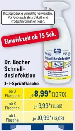 METRO Dr. Becher Schnelldesinfektion Angebot