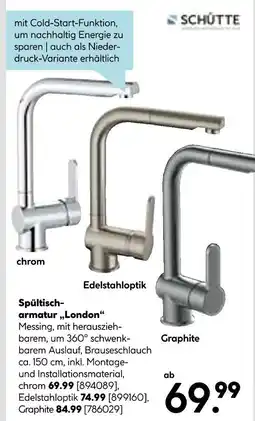 Hellweg Schütte spültischarmatur „london“ chrom Angebot