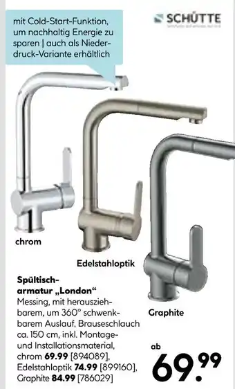 Hellweg Schütte spültischarmatur „london“ chrom Angebot