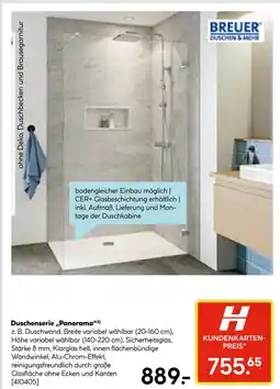 Hellweg Breuer duschenserie panorama Angebot