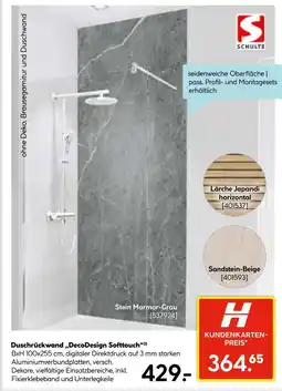 Hellweg Schulte duschrückwand decodesign softtouch Angebot