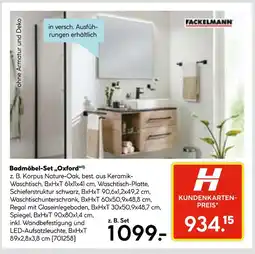 Hellweg Fackelmann badmöbel-set „oxford“ Angebot