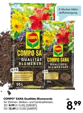 Hellweg Compo sana qualitäts-blumenerde 20 l Angebot